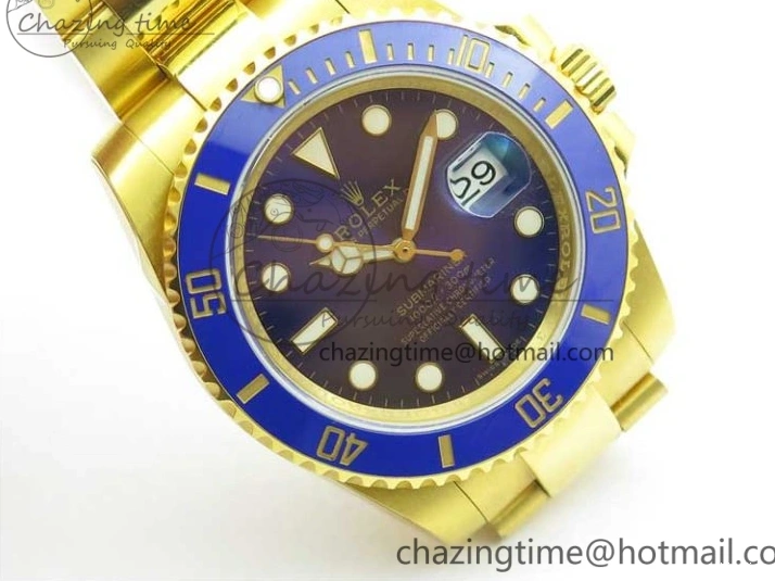 MiroTime 0522 TopPick Submariner 116610 LB ROF Best Edition YG Wrapped Blue Dial on YG Wrapped Bracelet A 2910